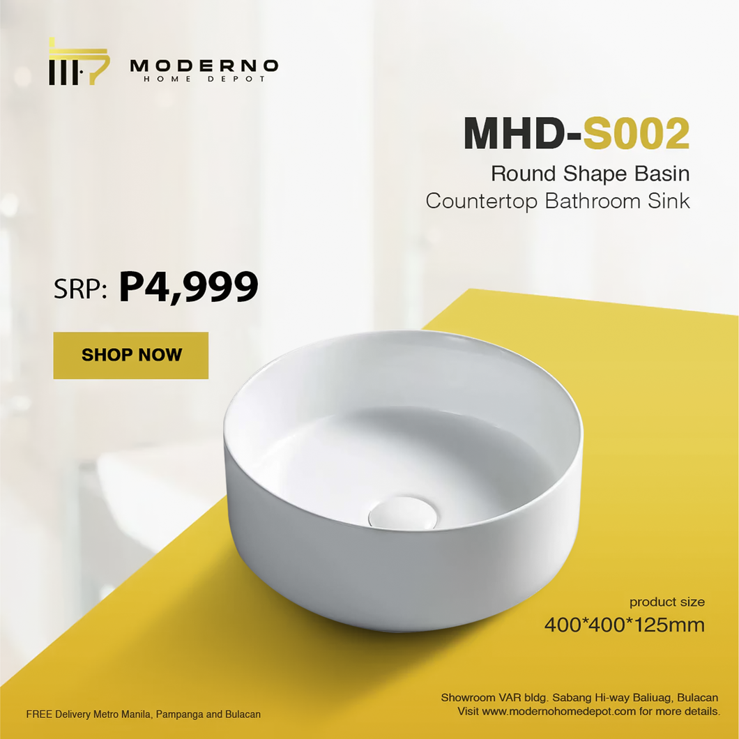 MHD-S002 (Modern Bathroom Sink - White)