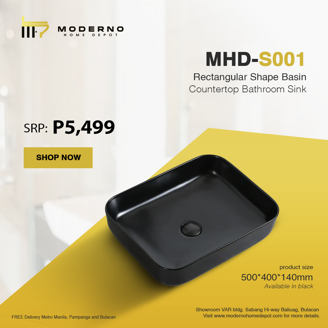 MHD-S001 (Modern Bathroom Sink - Black)