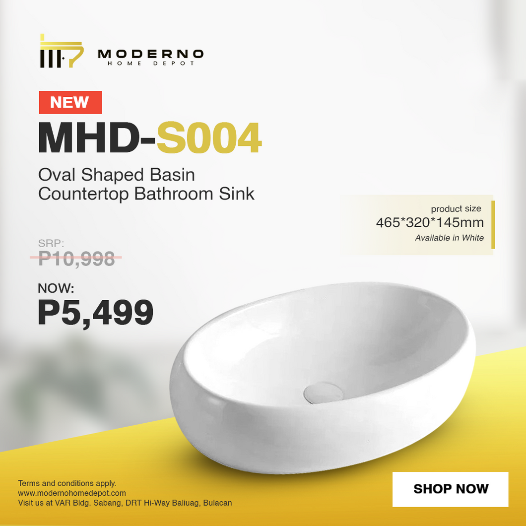 MHD-S004 (Modern Bathroom Sink - White)