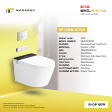 Load image into Gallery viewer, MHD WH002 Series (Wall Hung Smart Toilet)
